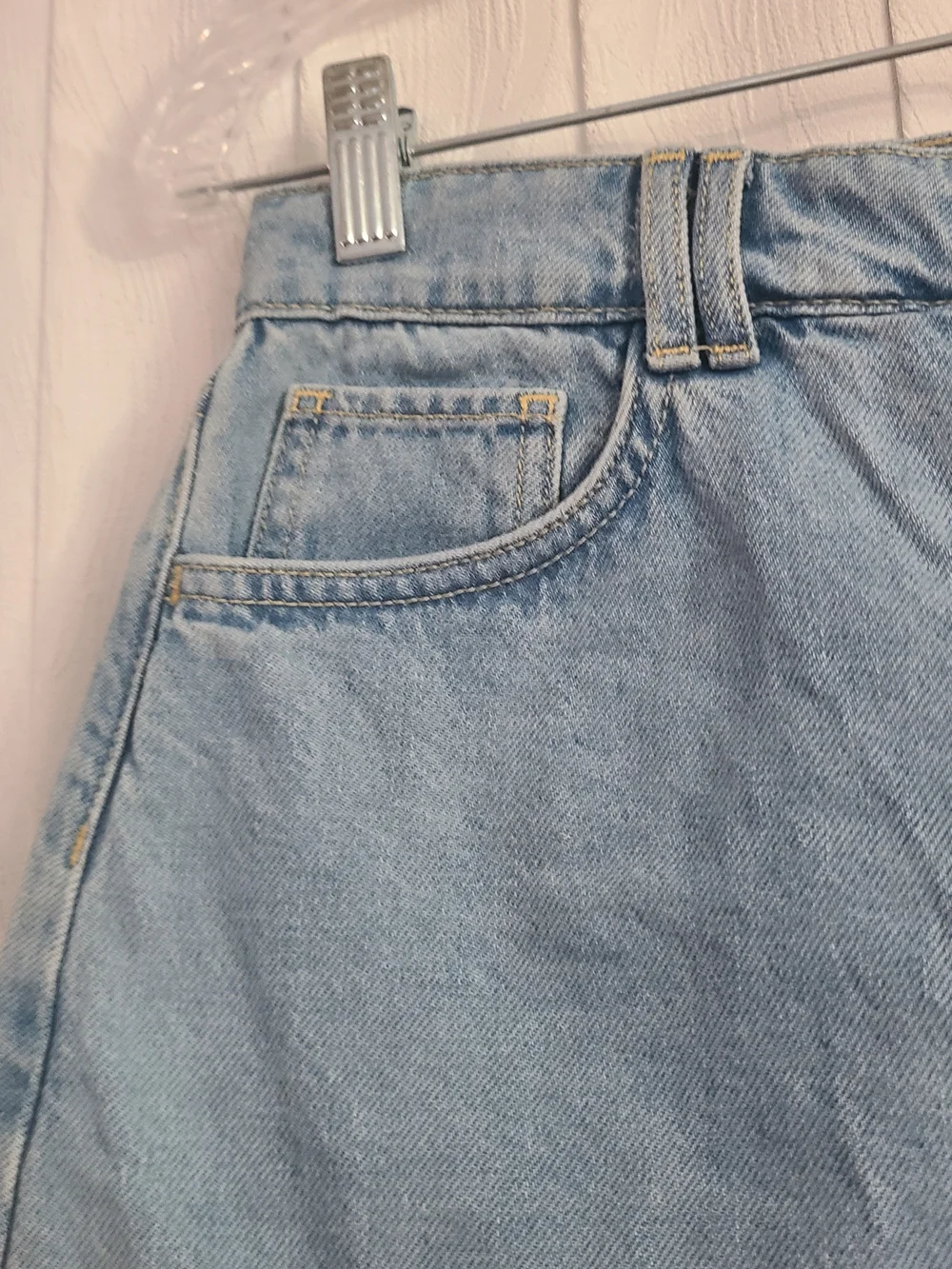 Gap Kids Girls Sz 16 Denim Light Wash Casual Front Cross Over Panel 2025 Skort